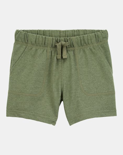 toddler boy pull-on french terry shorts - green