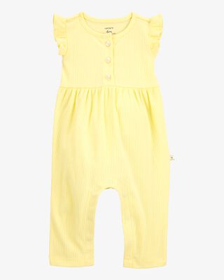 Product image 1 of Baby Flutter Sleeves Jumpsuit - Yellow