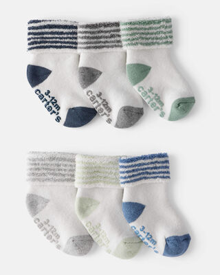 Product image 1 of Baby Boy 6-Pack Striped Ankle Socks