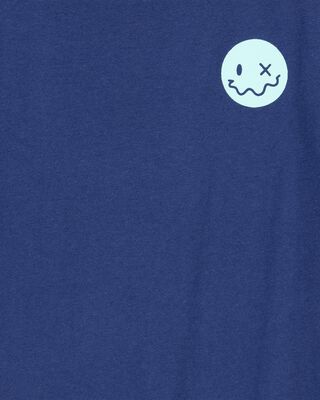 Product image 2 of Kid Smiley Face Graphic Tee - Navy