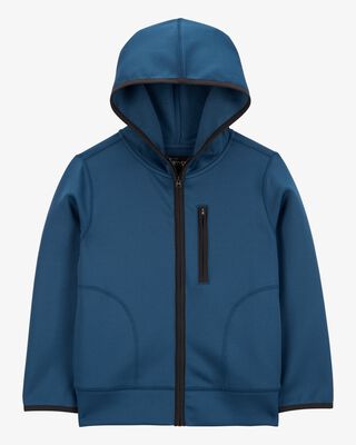 Product image 1 of Kid Stretch Tech Zip-Up Hooded Jacket - Blue