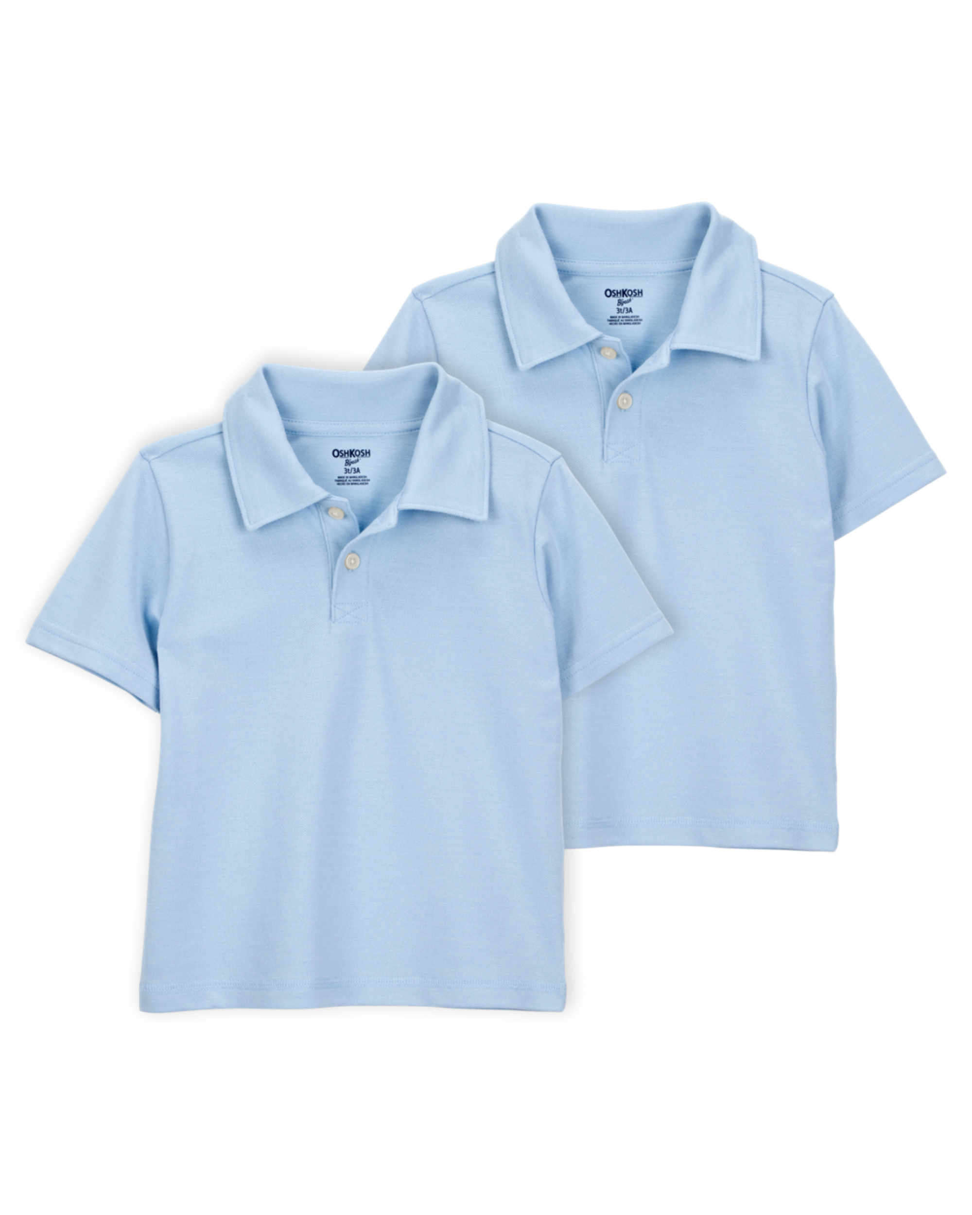 Toddler -Pack Pique Uniform Polo Shirts