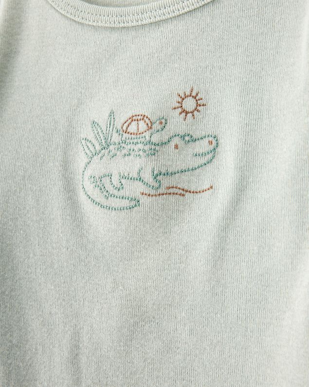 Product image 2 of Baby 4-Piece Alligator Outfit Set - Green