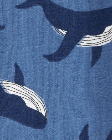  Product image 2 of Baby Whale Print Snug Fit Cotton Footless 1-Piece Pajamas - Navy