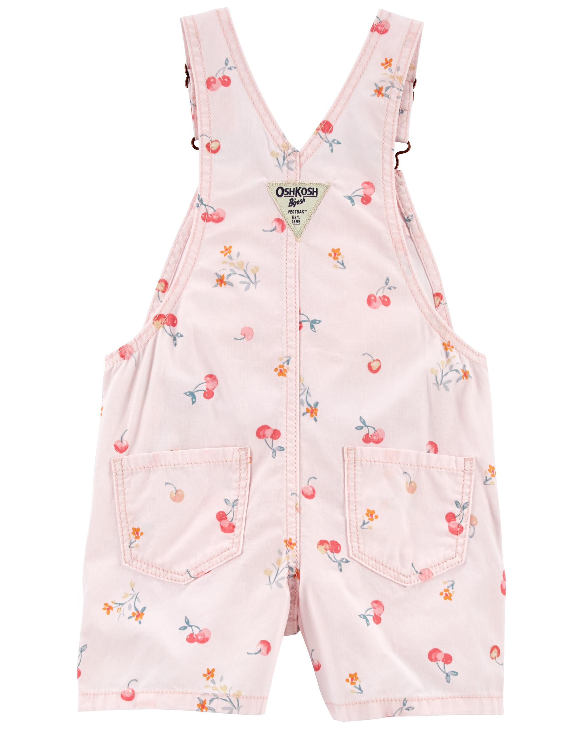 Toddler Cherry Print Canvas Shortall - OshKosh | Carter's