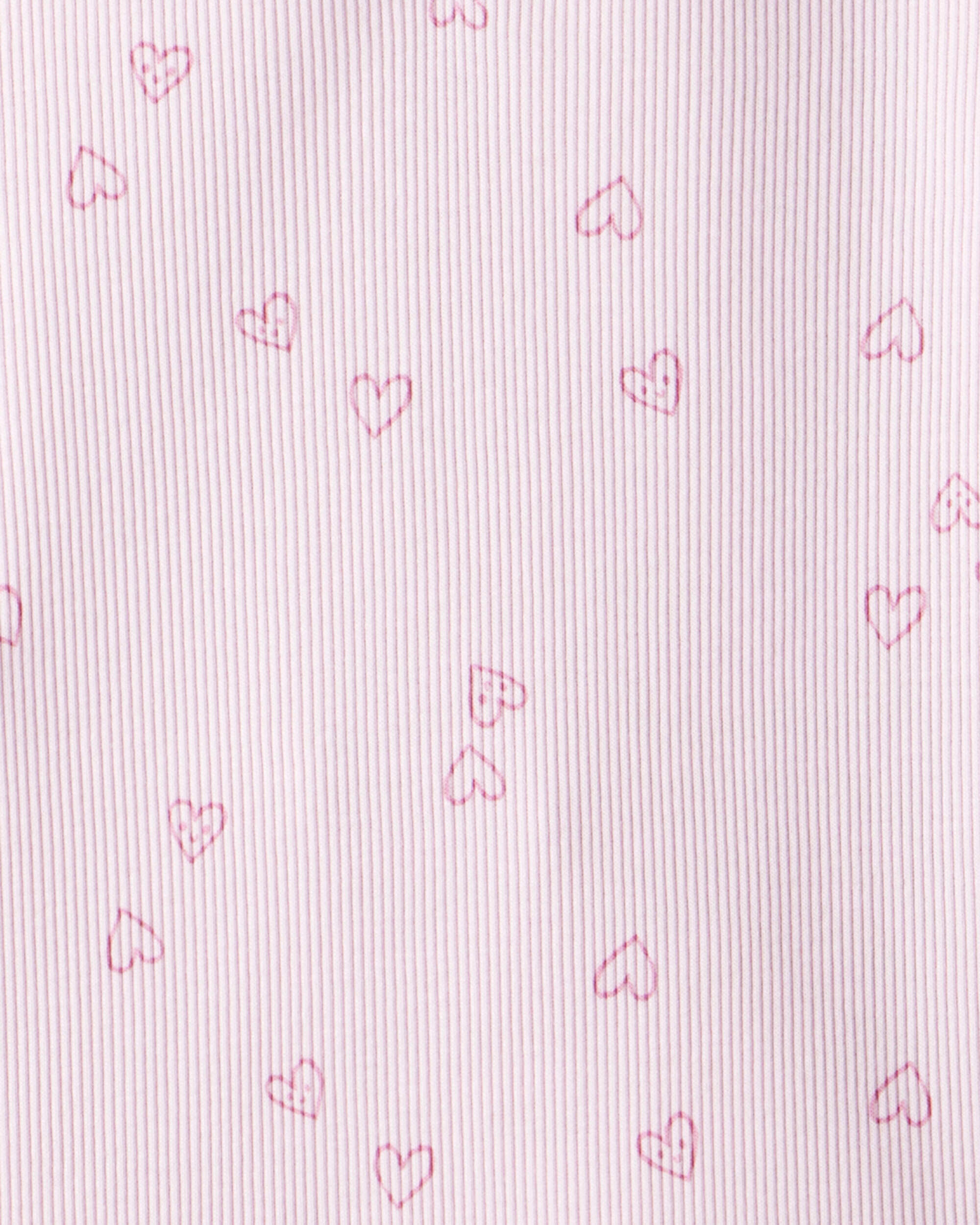 Toddler Girl 2-Pack Heart Print Cotton Long-Sleeve Top - Green/Pink