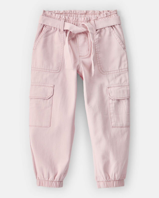 Product image 1 of Toddler Girl Cotton Cargo Joggers - Pink