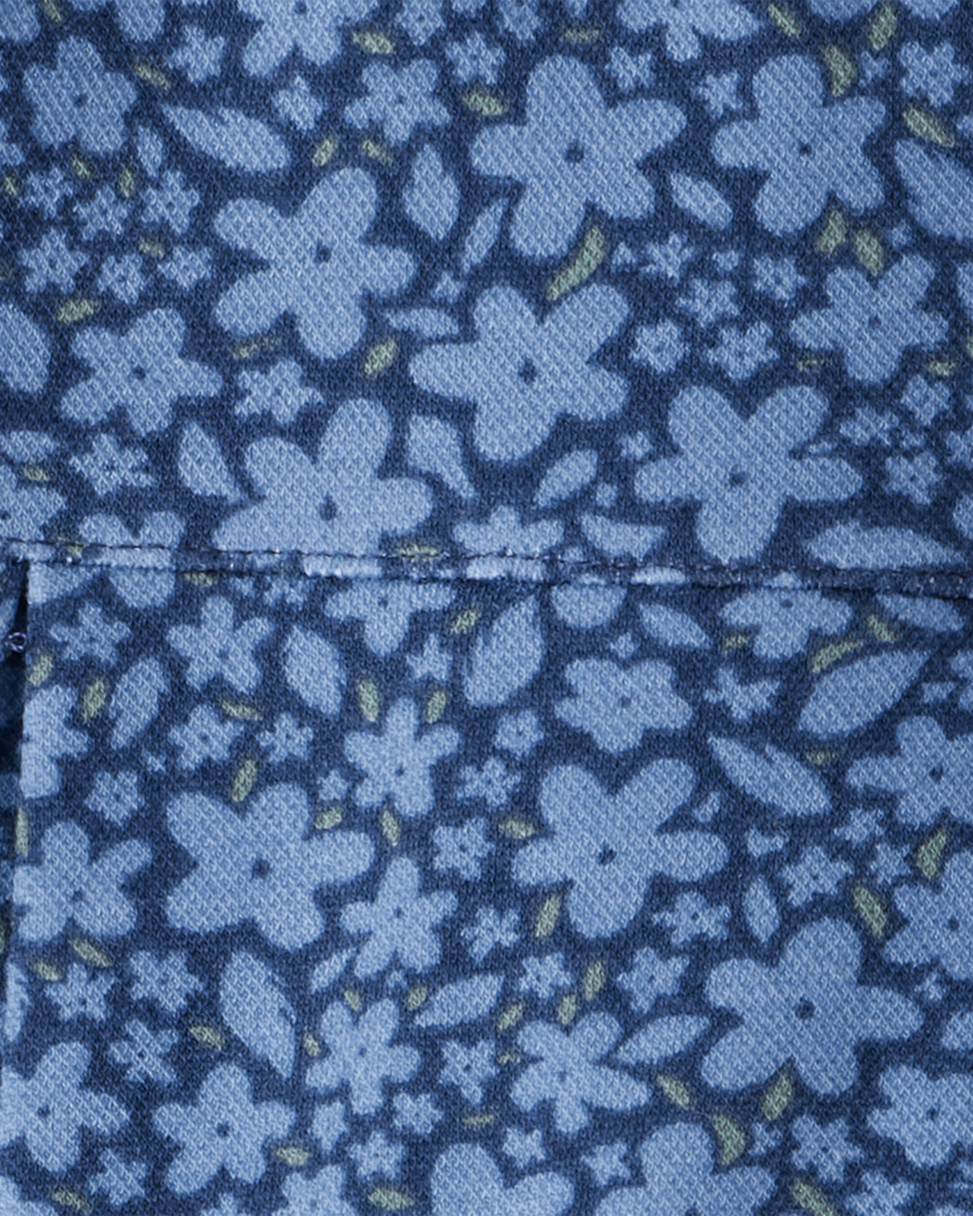Kid Floral Pleated Pull-On Skort - Navy