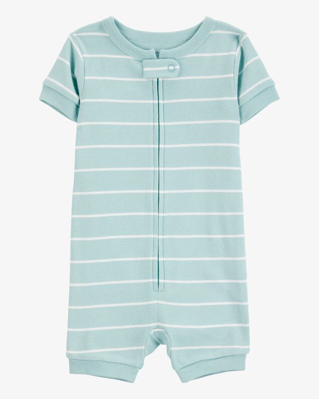 Product image 1 of Toddler 1-Piece Striped 100% Snug Fit Cotton Romper Pajamas - Blue