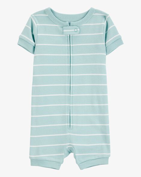 Product image 1 of Toddler 1-Piece Striped 100% Snug Fit Cotton Romper Pajamas - Blue