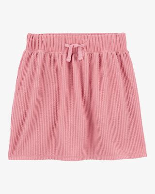 Product image 1 of Kid Ribbed Textured Drawstring Skort - Pink