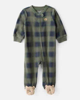Baby Boy Dinosaur Loose Fit Long-Sleeve Sleep & Play - Cream