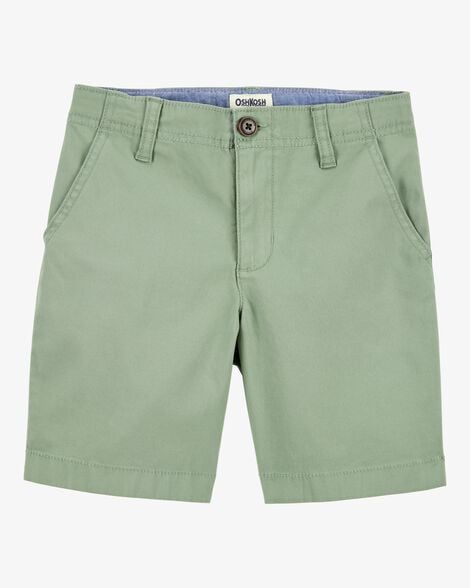 Boys Flat-Front Shorts - Green