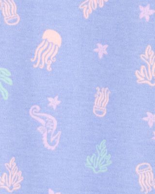 Product image 2 of Toddler 1-Piece Jellyfish 100% Snug Fit Cotton Footie Pajamas - Purple