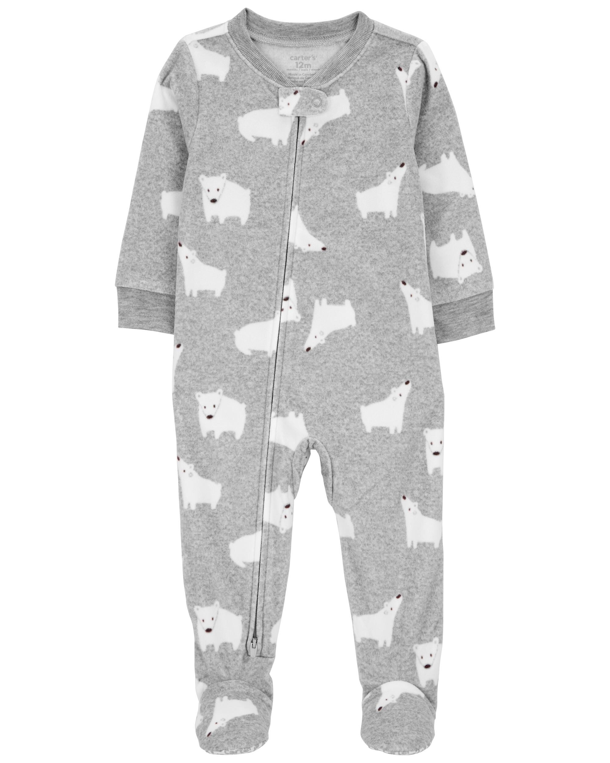 Baby 1 Piece Polar Bear Fleece Footie Pajamas Carter s Carter s