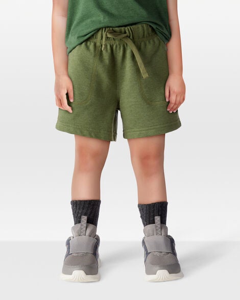 Product image 2 of Toddler Pull-On French Terry Shorts - Green