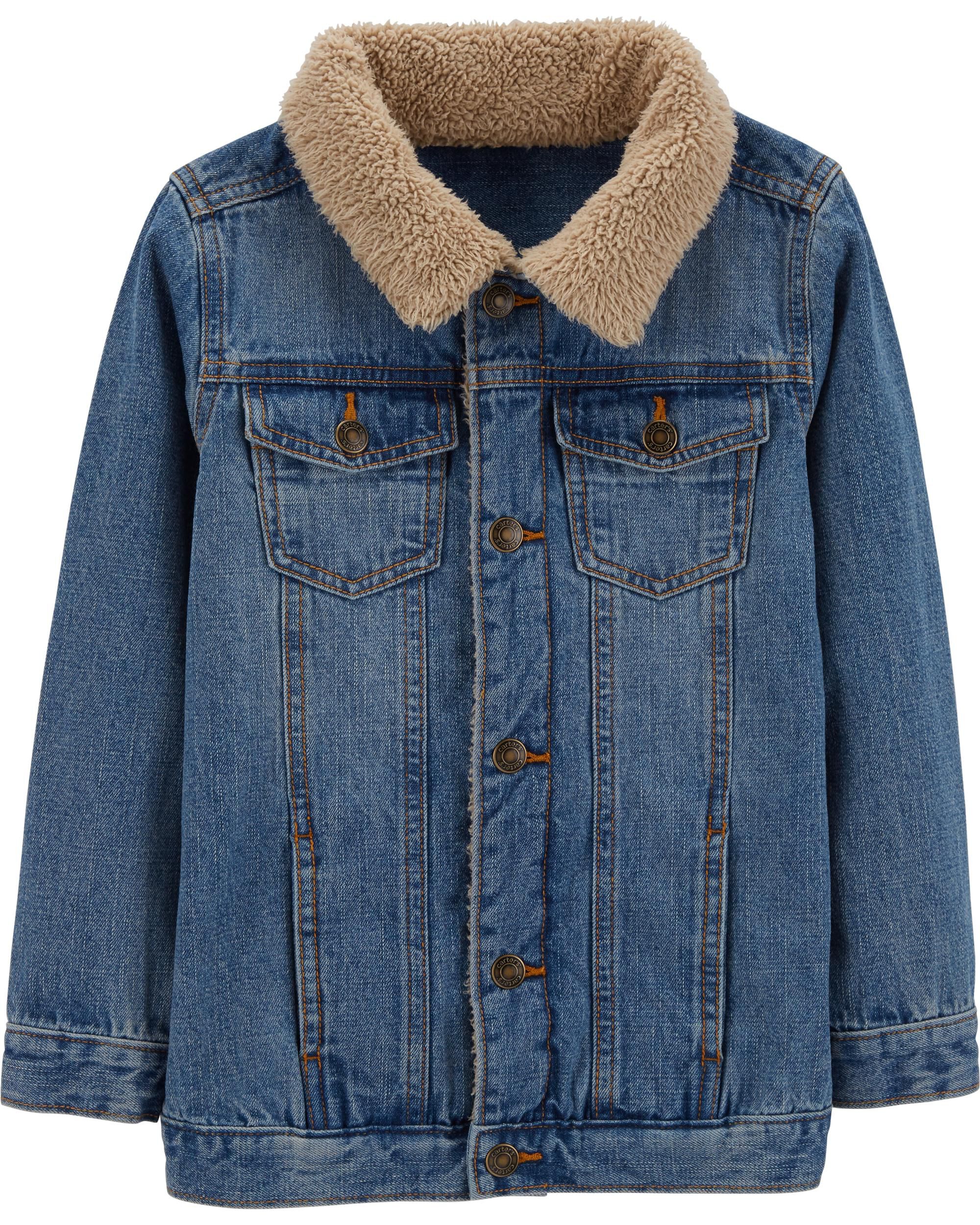 baby sherpa denim jacket