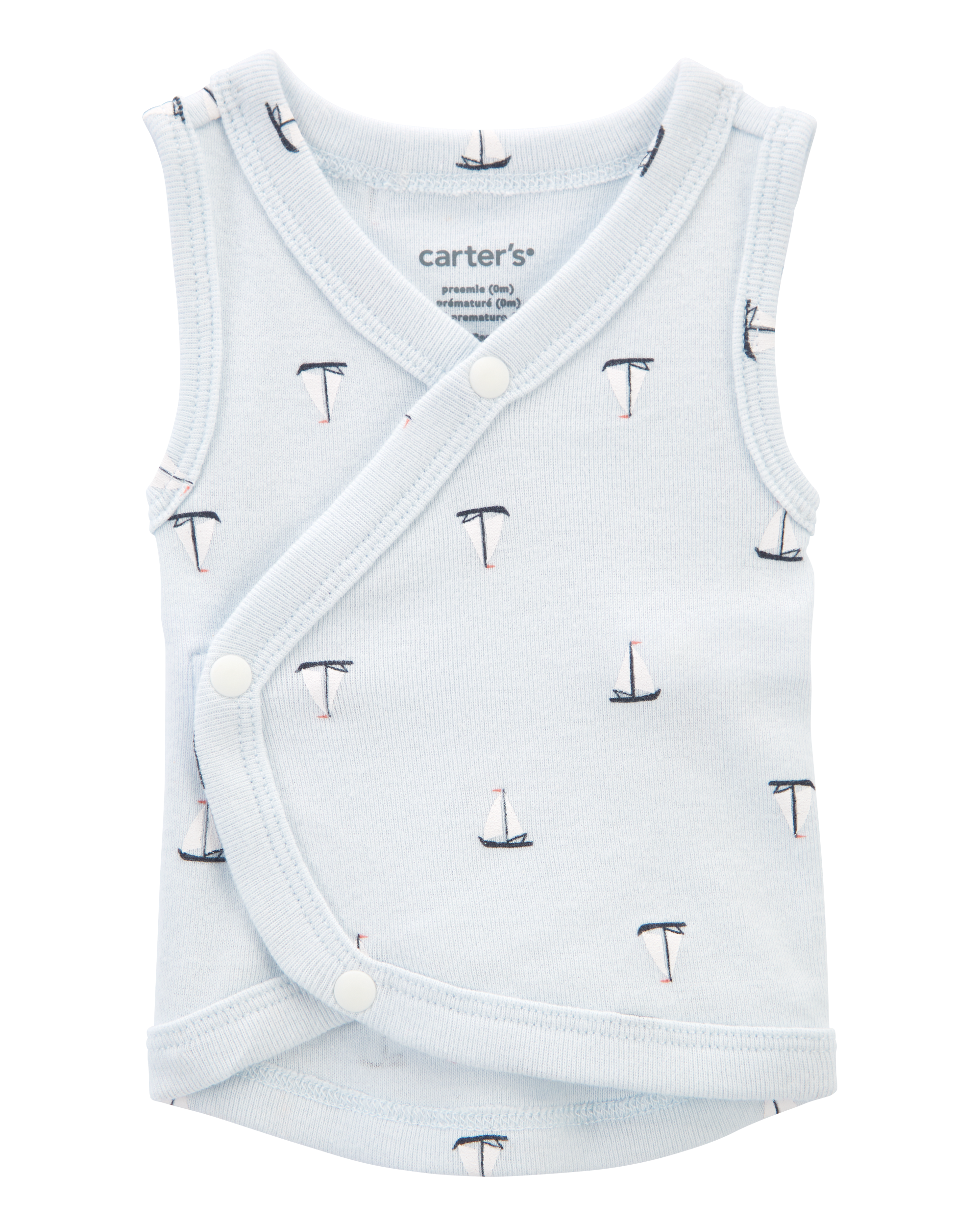 Baby Boy Preemie Sailboat Tank - Blue