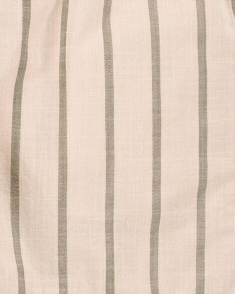 Product image 4 of Toddler 2-Piece Striped Button-Down Shirt & Drawstring Shorts Set - Khaki