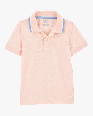Product image 1 of Toddler Ribbed Collar Polo Shirt - Pink