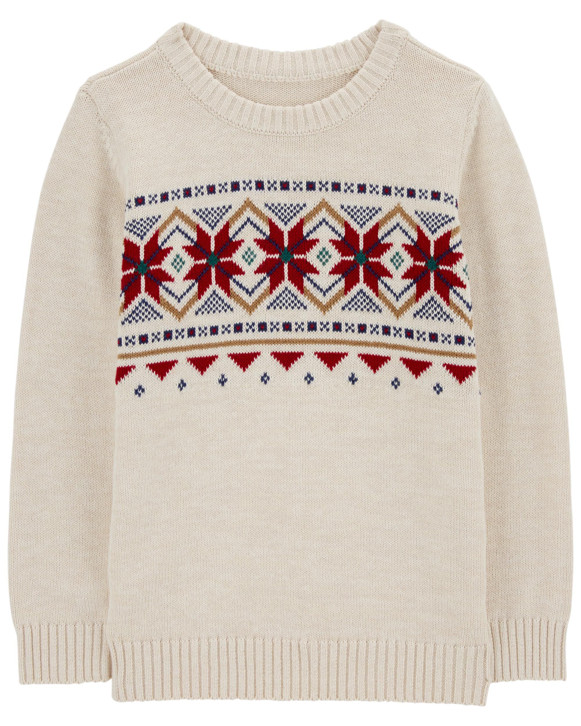 Kid Fair Isle Cotton Sweater Carter s Carter s