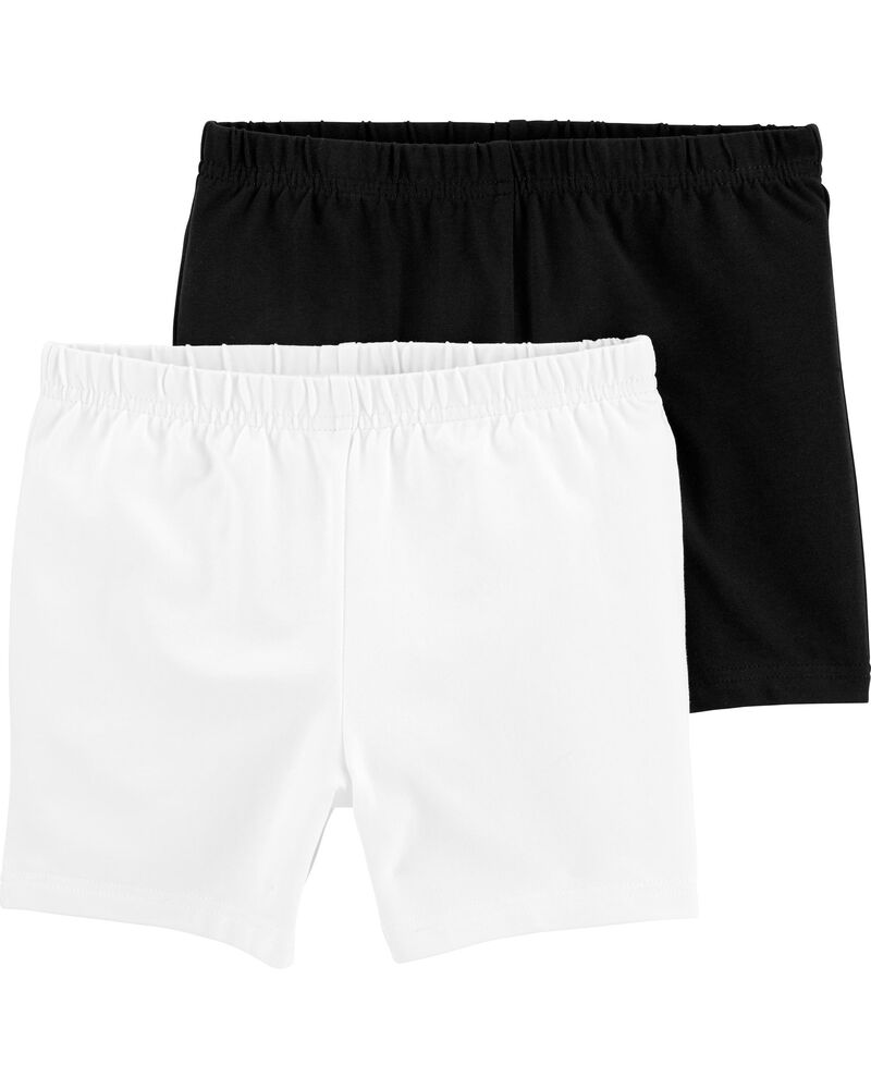 Kid White/Black 2Pack Tumbling Shorts