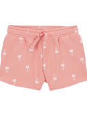 Coral - Baby Palm Tree Pull-On French Terry Shorts, Selected