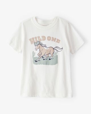 Product image 1 of Toddler Wild One Short-Sleeve Graphic Tee - White