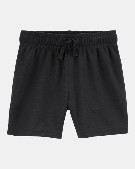 toddler boy active mesh shorts - black