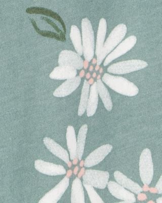 Product image 2 of Baby Floral Button-Front Jumpsuit - Green