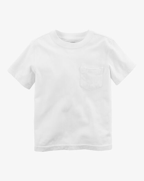 Product image 1 of Baby Solid Short-Sleeve Pocket Tee - White