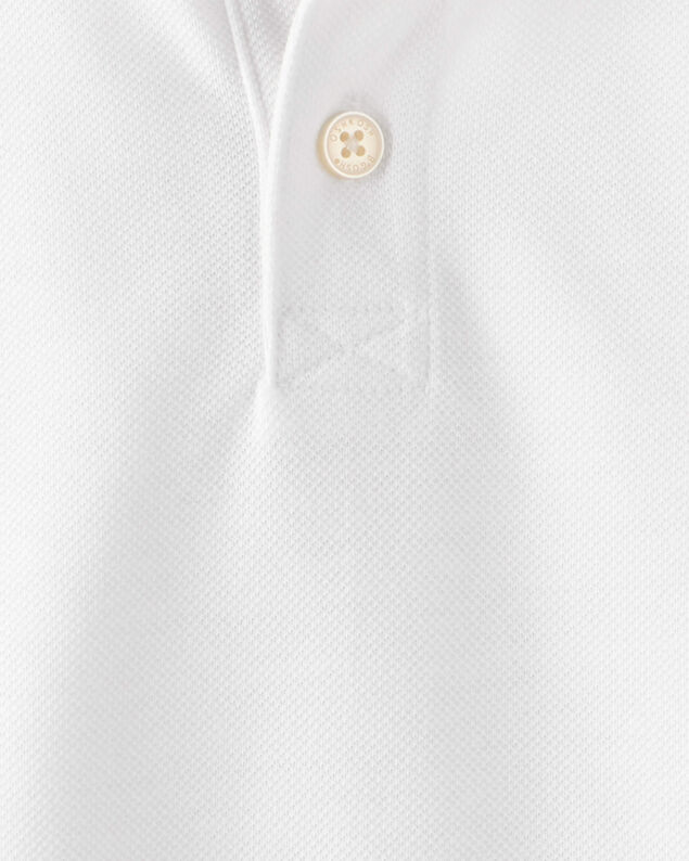 Product image 2 of Toddler Pique Uniform Polo Shirt - White