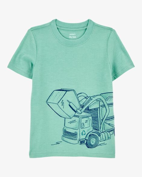  Product image 1 of Toddler Construction Short-Sleeve Graphic Tee - Green