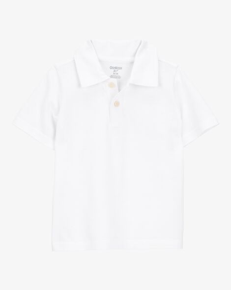  Product image 1 of Toddler Pique Uniform Polo Shirt - White