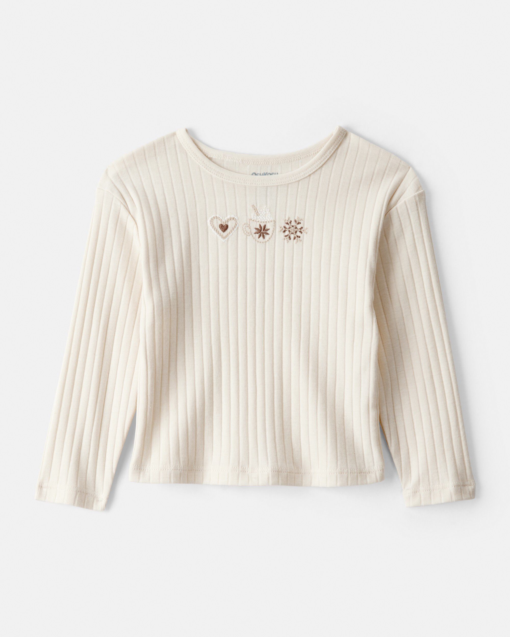 OshKosh Bgosh Baby Girls Girl Long-Sleeve Top - Ivory 18M Cream 15$