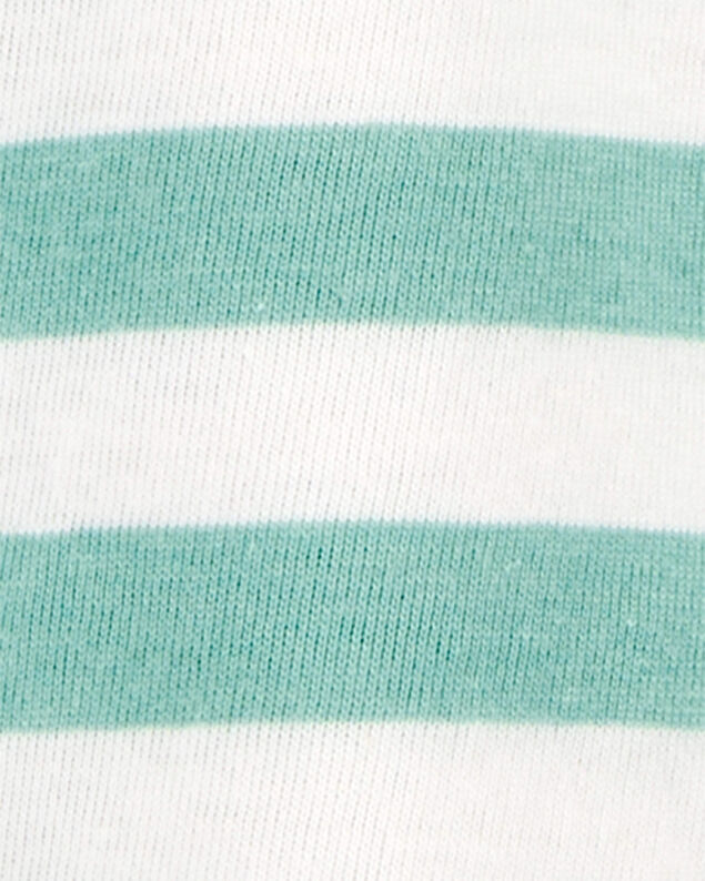 Product image 2 of Baby Striped Short-Sleeve Pocket Tee - Green