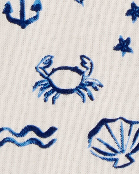  Product image 2 of Baby Sea Print Snap-Up Cotton Romper