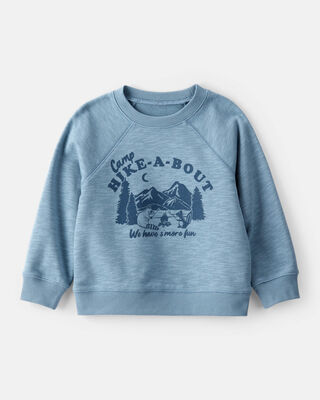 Product image 1 of Toddler Boy Camping French Terry Pullover Sweatshirt - Blue