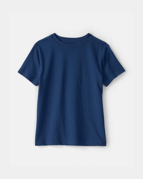kids solid t-shirt - blue
