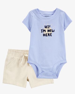 Product image 1 of Baby 2-Piece Bodysuit & French Terry Short Set