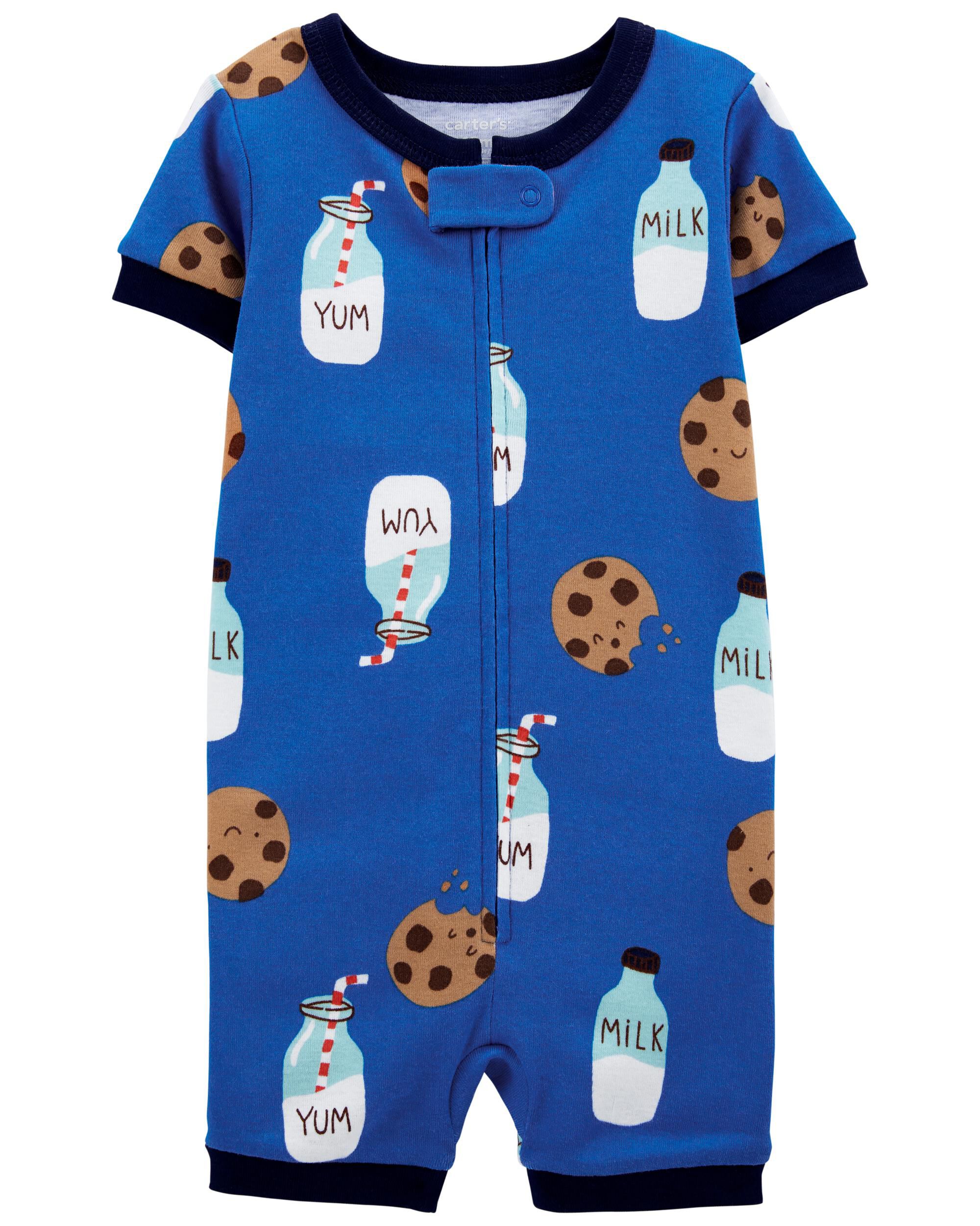 milk and cookies baby pajamas