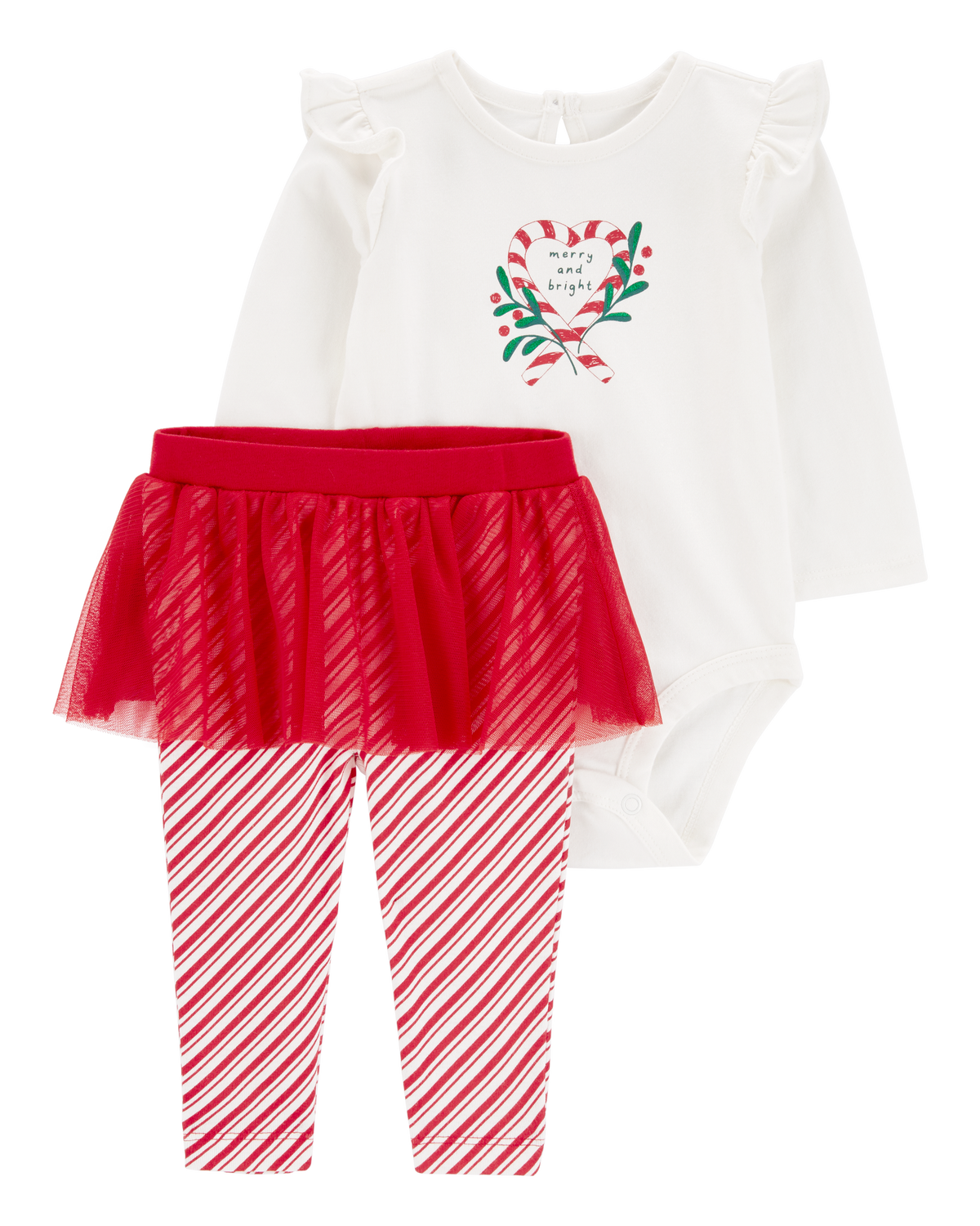 Baby 2-Piece Christmas Bodysuit Tutu Pant Set
