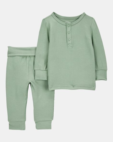 baby 2-piece purelysoft outfit set - green