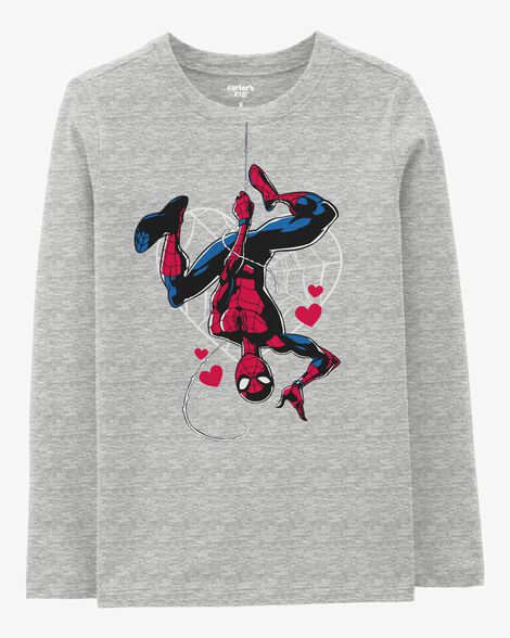  Product image 1 of Kid Spider-Man Valentine's Day Tee - Grey