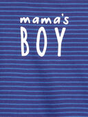 Navy - Baby 'Mama's Boy' Striped Collectible Bodysuit, Selected