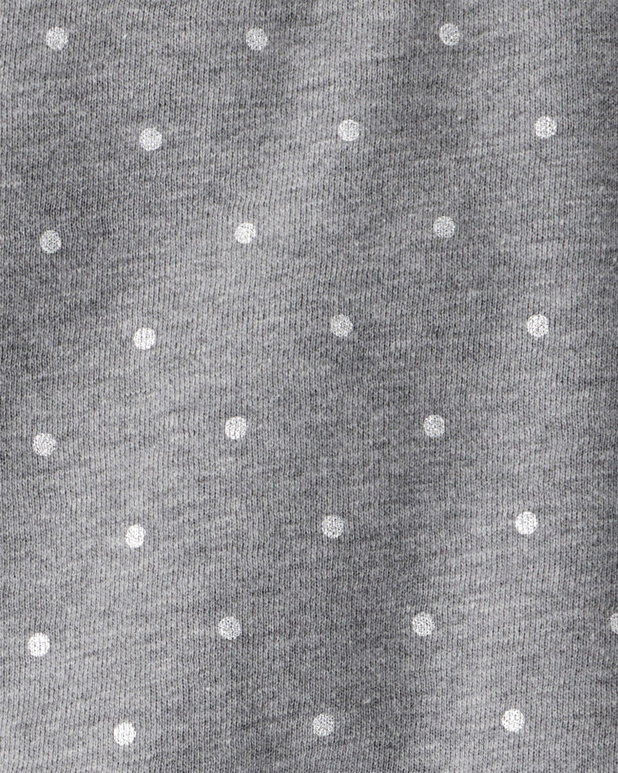 Baby Girl DayDream Fleece Polka Dot Sweatshirt - Grey