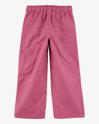 OshKosh Kid Girl Pink Floral Fleece Drawstring Joggers