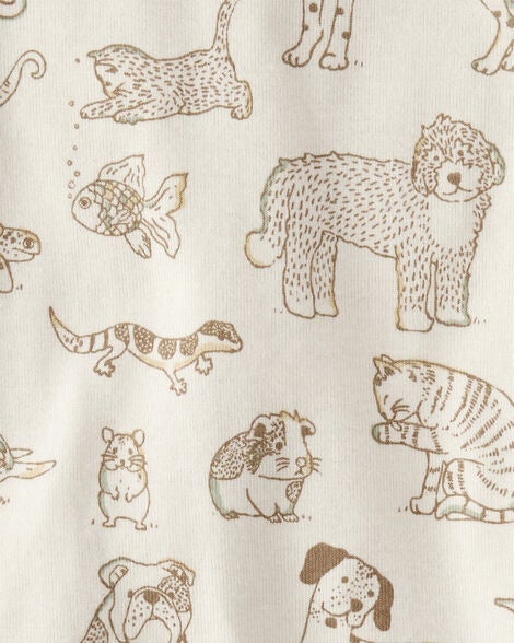  Product image 3 of Toddler Pet Print Organic Cotton 2-Piece Pajamas