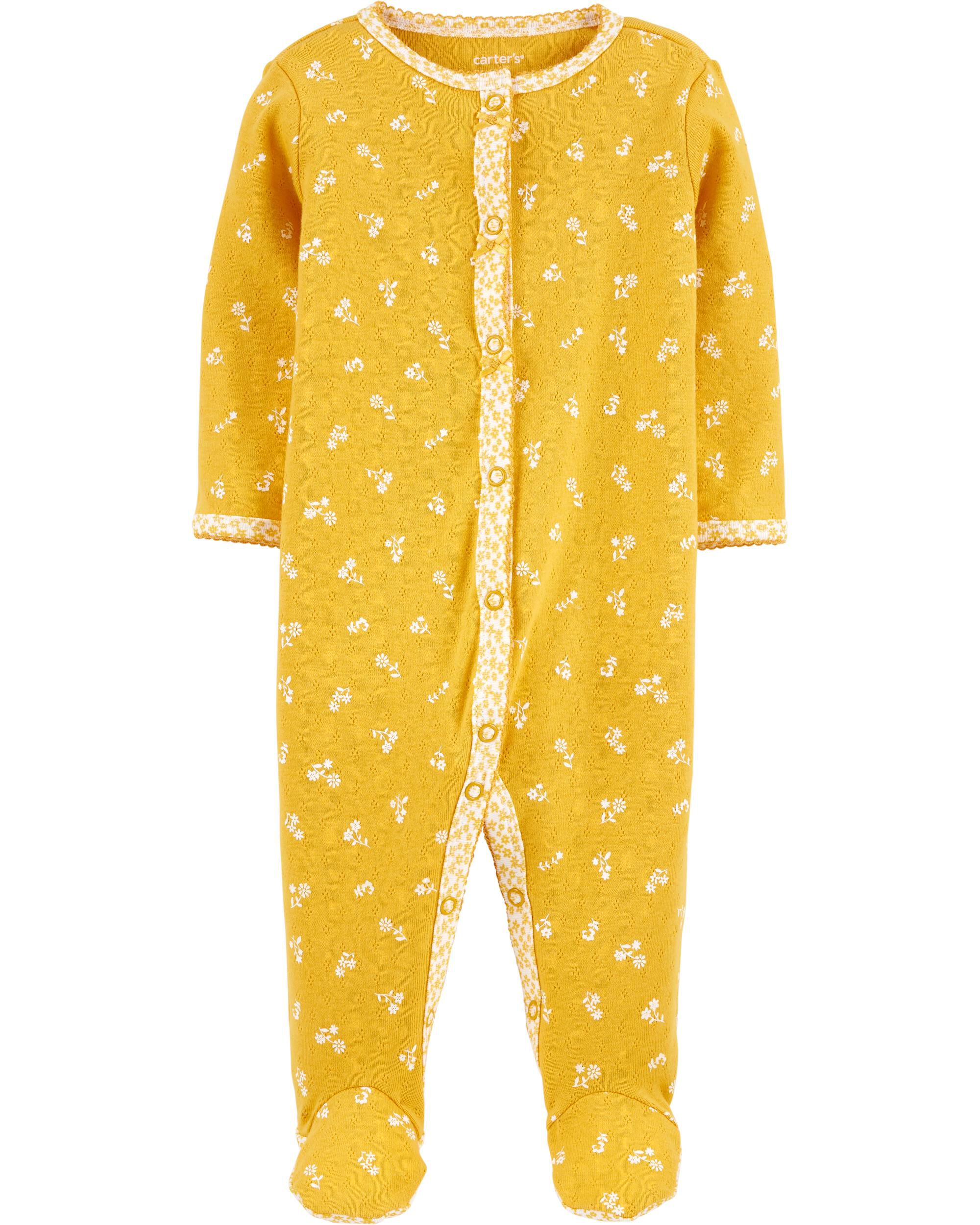  *CLEARANCE* Floral Snap-Up Cotton Sleep & Play 