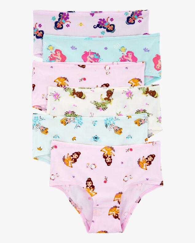 Product image 1 of Kid 6-Pack Disney Princesses Brief Stretch Cotton Undies